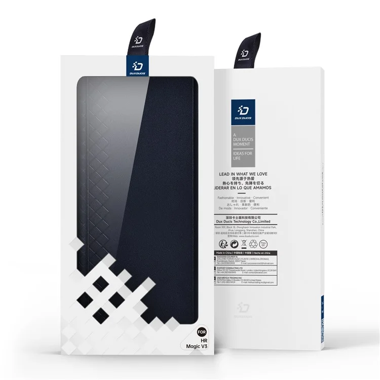Étui DUX DUCIS Bril Series pour Honor Magic V3 5G Étui en cuir+PC Support - Bleu
