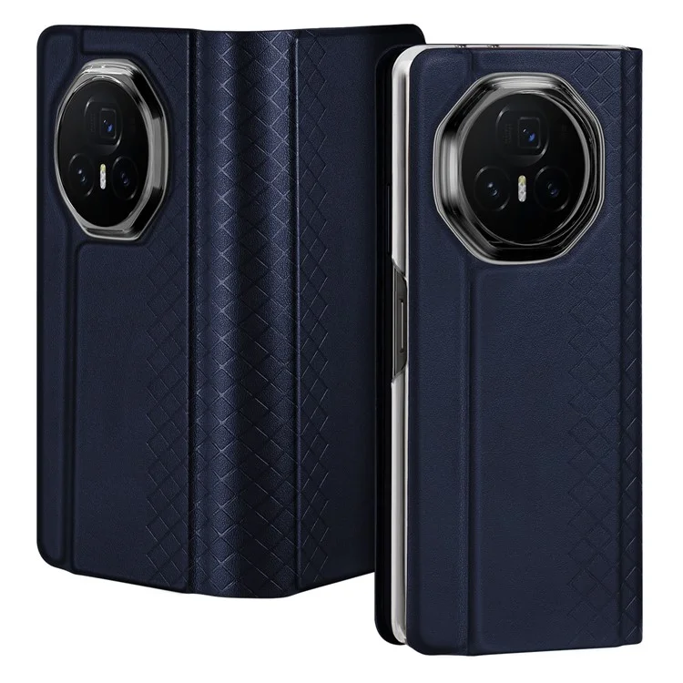 Étui DUX DUCIS Bril Series pour Honor Magic V3 5G Étui en cuir+PC Support - Bleu