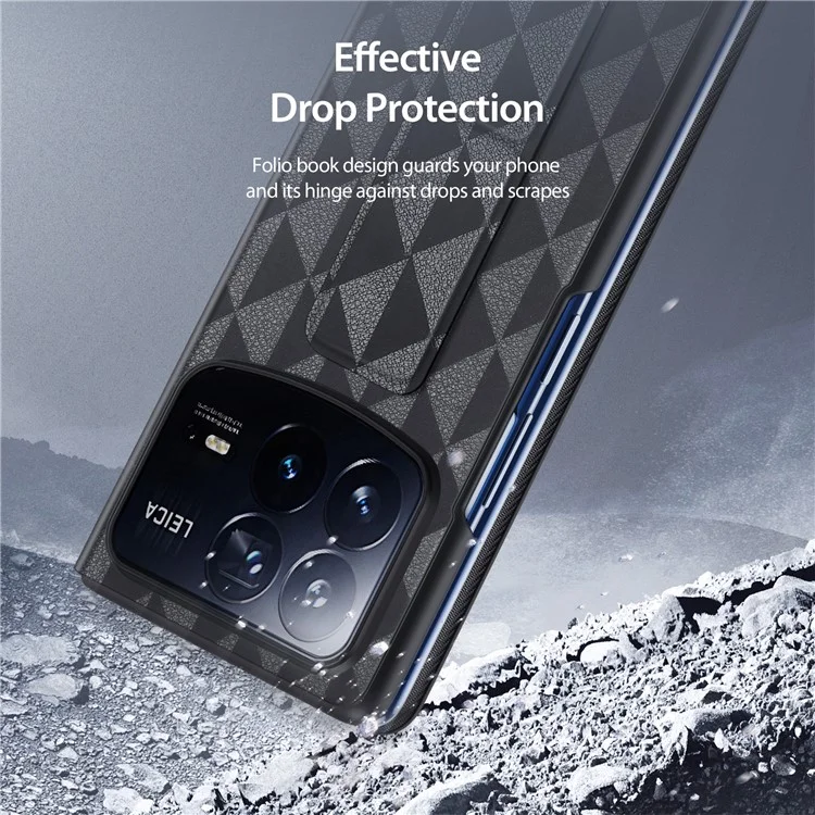 Dux Ducis Fitt Series Pour Xiaomi Mix Fold 4 5G Courture de Téléphone Cass - Noir