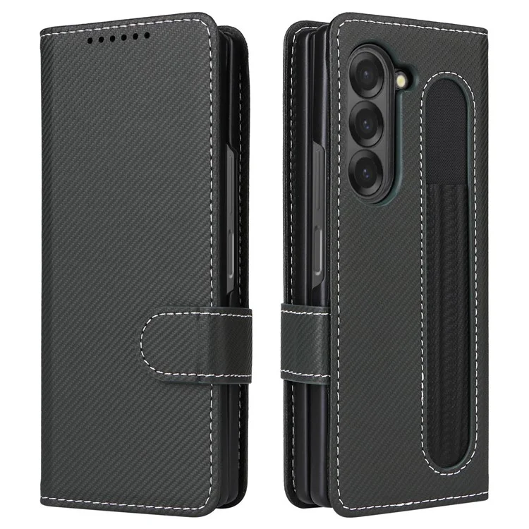 Per Samsung Galaxy Z Fold6 5G Case in Fibra di Carbonio PU Redulle Pullotto Pullotto Casa - Verde