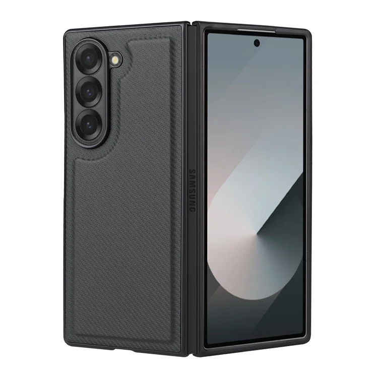 Per Samsung Galaxy Z Fold6 5G Case in Fibra di Carbonio PU Redulle Pullotto Pullotto Casa - Verde
