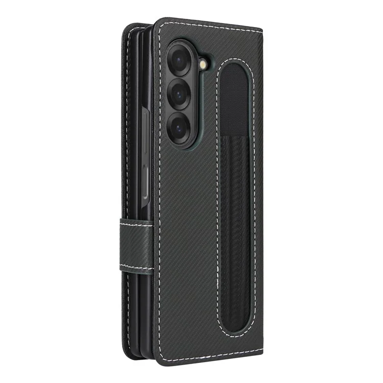 Per Samsung Galaxy Z Fold6 5G Case in Fibra di Carbonio PU Redulle Pullotto Pullotto Casa - Verde