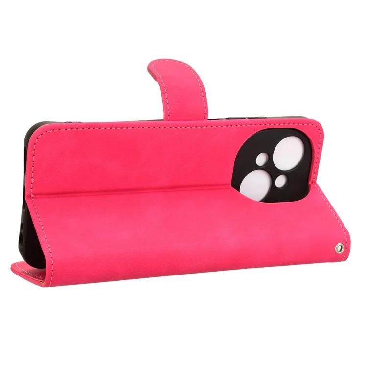 For TECNO Spark Go 2025 / Spark Go 1 / Pop 9 4G Leather Case Skin-Feel Anti-Drop Wallet Flip Phone Cover - Rose