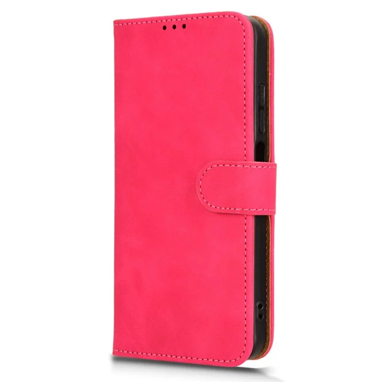 For TECNO Spark Go 2025 / Spark Go 1 / Pop 9 4G Leather Case Skin-Feel Anti-Drop Wallet Flip Phone Cover - Rose