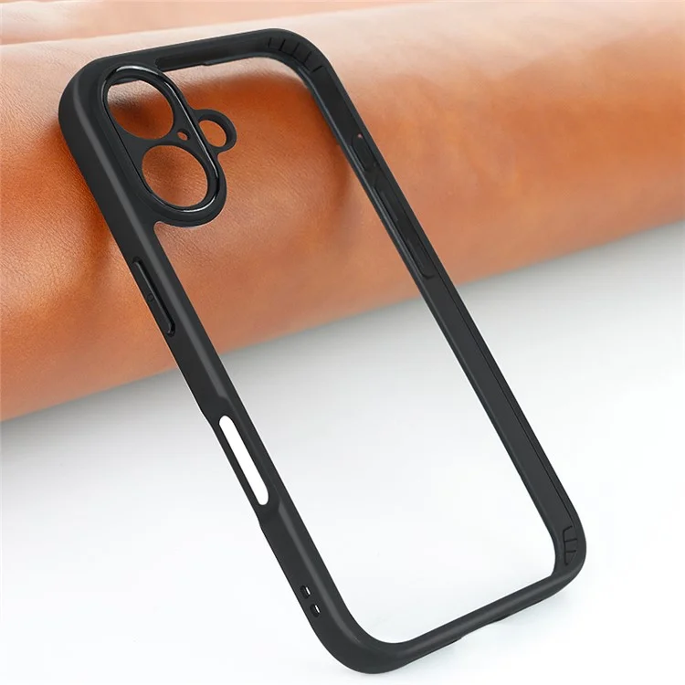 For iPhone 16 Plus Case Shockproof PC+TPU Clear Back Phone Cover