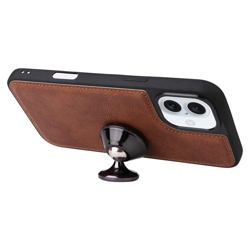 For iPhone 16 Plus Case 2 in 1 Detachable Magnetic Leather Wallet Mobile Cover with Strap - Brown