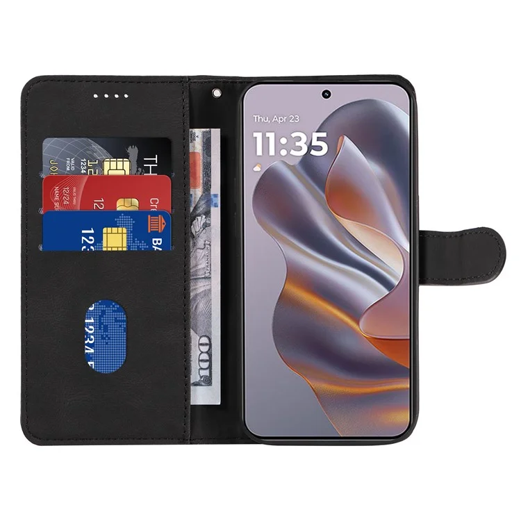 Per Motorola Edge 50 Neo 5G Case Walet Copertura Per Telefono Copertura Curva Copertura Curma Curma - Nero