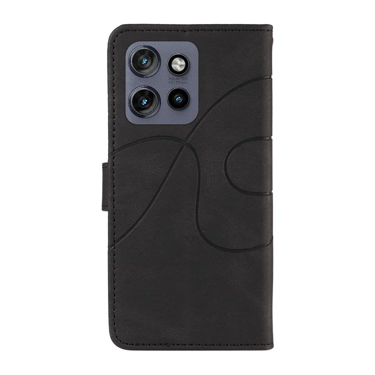 Per Motorola Edge 50 Neo 5G Case Walet Copertura Per Telefono Copertura Curva Copertura Curma Curma - Nero