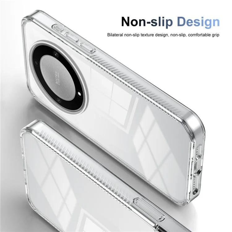 Für Ehren X9a 5G Clear Phone Case TPU PC Anti-schlupf-drop-proof-rückzugabdeckung - Transparent