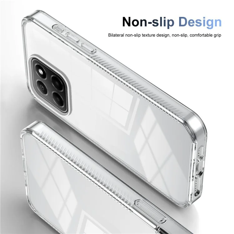 Para Honra X6 4G Caso Claro Capa TPU PC Anti-Slip Prova à Prova de Gotas - Transparente