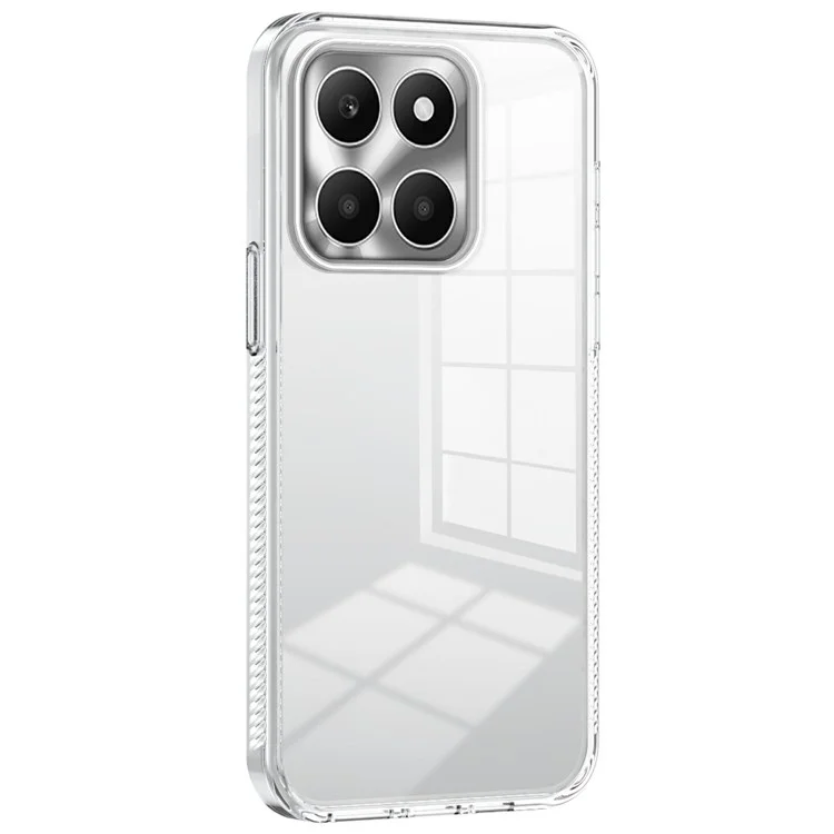 For Honor X6a 4G Clear Phone Case TPU PC Anti-Slip Drop-Proof Back Cover - Transparent