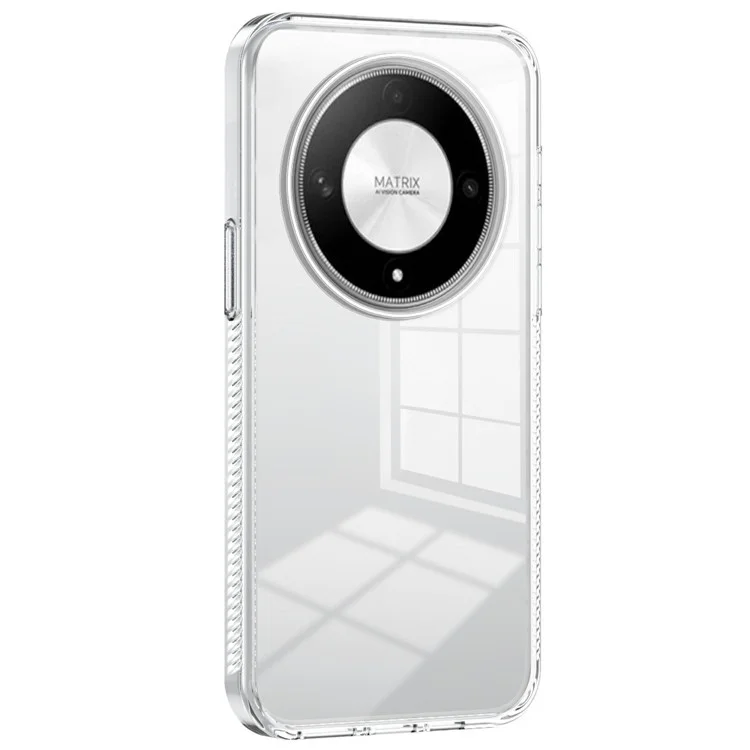 For Honor X9b 5G Clear Phone Case TPU PC Anti-Slip Drop-Proof Back Cover - Transparent