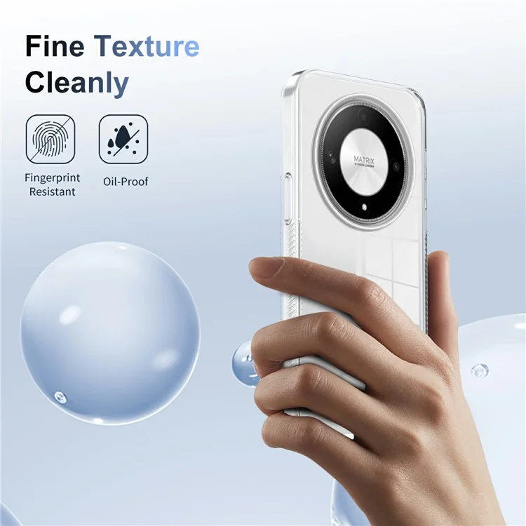 For Honor X9b 5G Clear Phone Case TPU PC Anti-Slip Drop-Proof Back Cover - Transparent