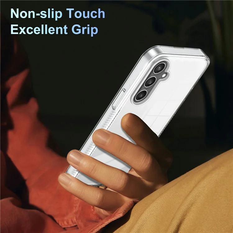 Per Samsung Galaxy S24+ Clear Phone Case TPU PC Anti-Slip Drop-Proof Back Cover - Trasparente