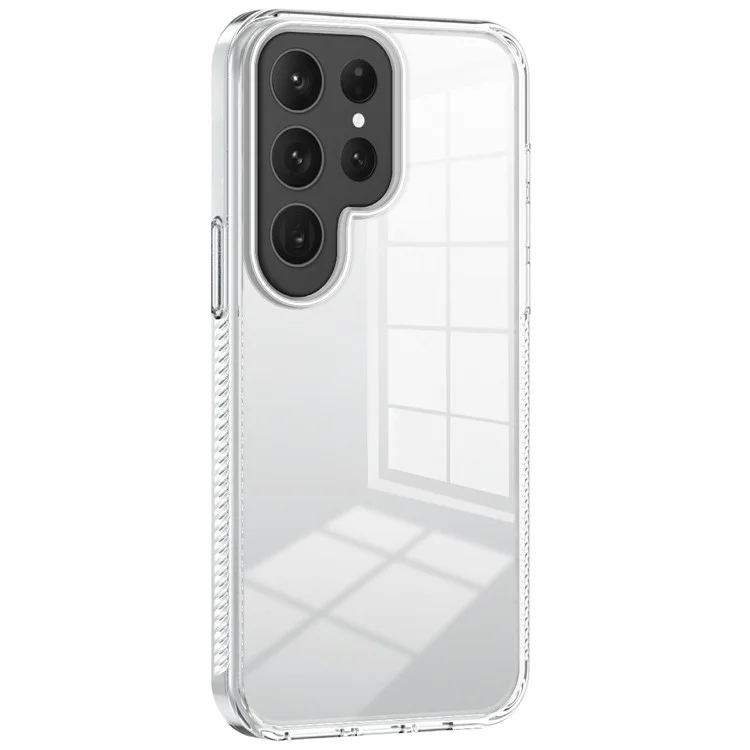 Forsamsung Galaxy S24 Ultra Clear Phone Case TPU PC Anti-Slip Drop-Proof Back Cover - Transparent