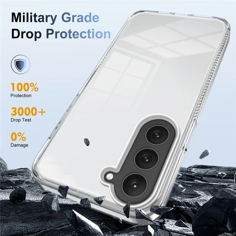 Для Samsung Galaxy S23 Clear Phone Case TPU PC Antiplip Drop-защищенная Задняя Крышка - Прозрачный