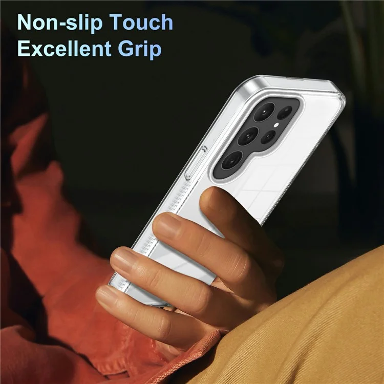 Für Samsung Galaxy S23 Ultra Clear Phone Case TPU PC Anti-schlupf-drop-proof-rückzugabdeckung - Transparent