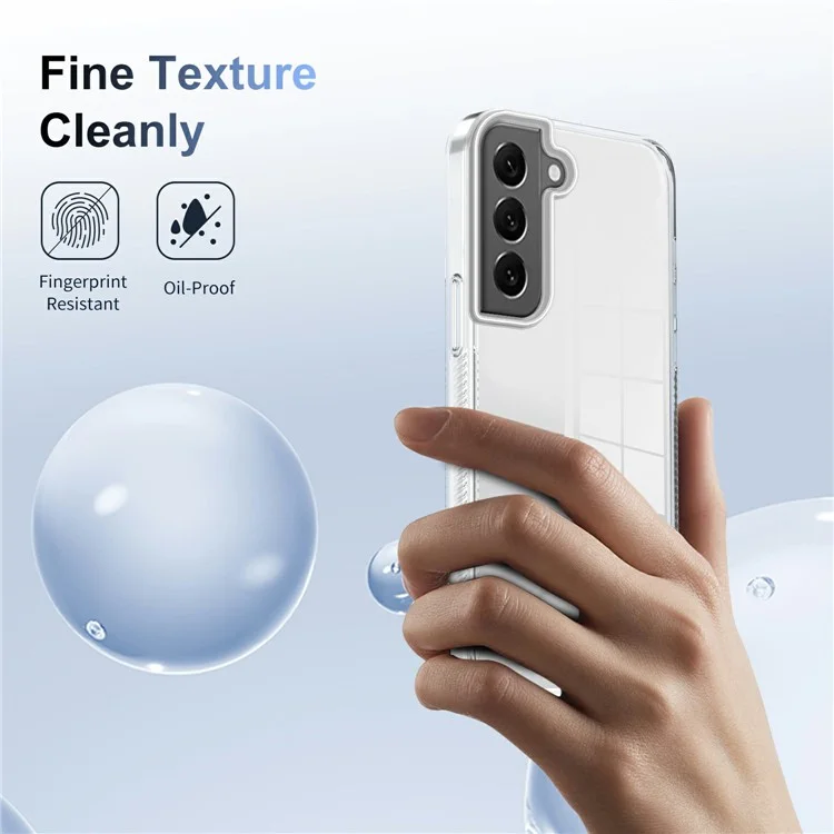 Für Samsung Galaxy S22+ 5G Clear Phone Case TPU PC Anti-slip-drop-proof-rückseite Zurück - Transparent