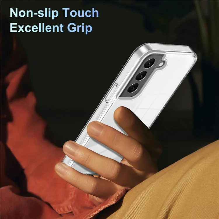 Für Samsung Galaxy S22+ 5G Clear Phone Case TPU PC Anti-slip-drop-proof-rückseite Zurück - Transparent