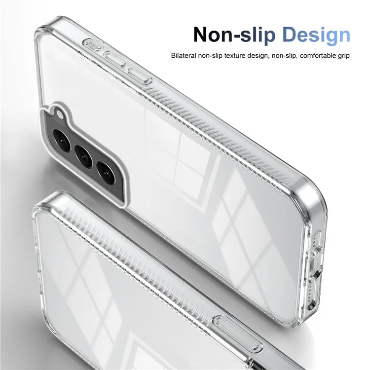 Custodia Trasparente per Samsung Galaxy S22 5G in Policarbonato e TPU, Anti-Scivolo e Anti-Urto