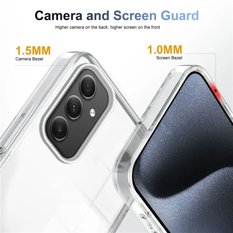 Per Samsung Galaxy A35 5G Clear Case Clear TPU PC Anti-slip Drop-a Prova di Cover - Trasparente