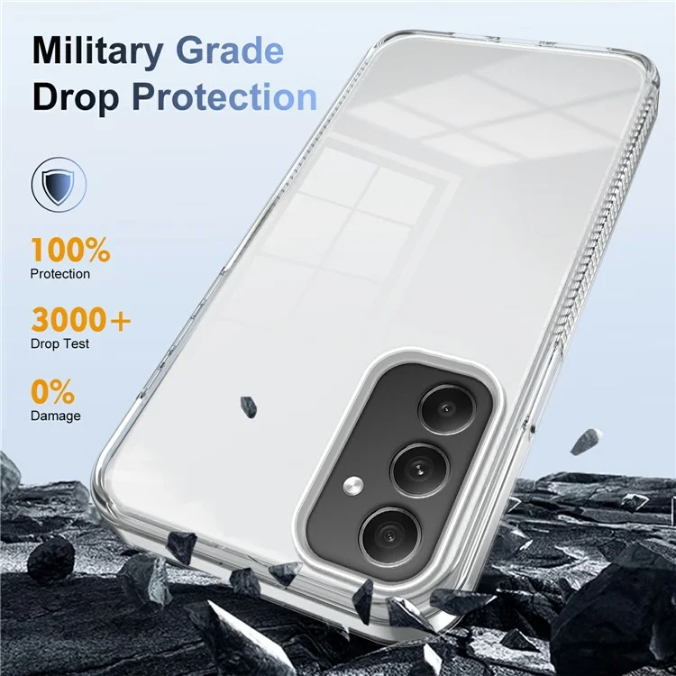 Per Samsung Galaxy A35 5G Clear Case Clear TPU PC Anti-slip Drop-a Prova di Cover - Trasparente
