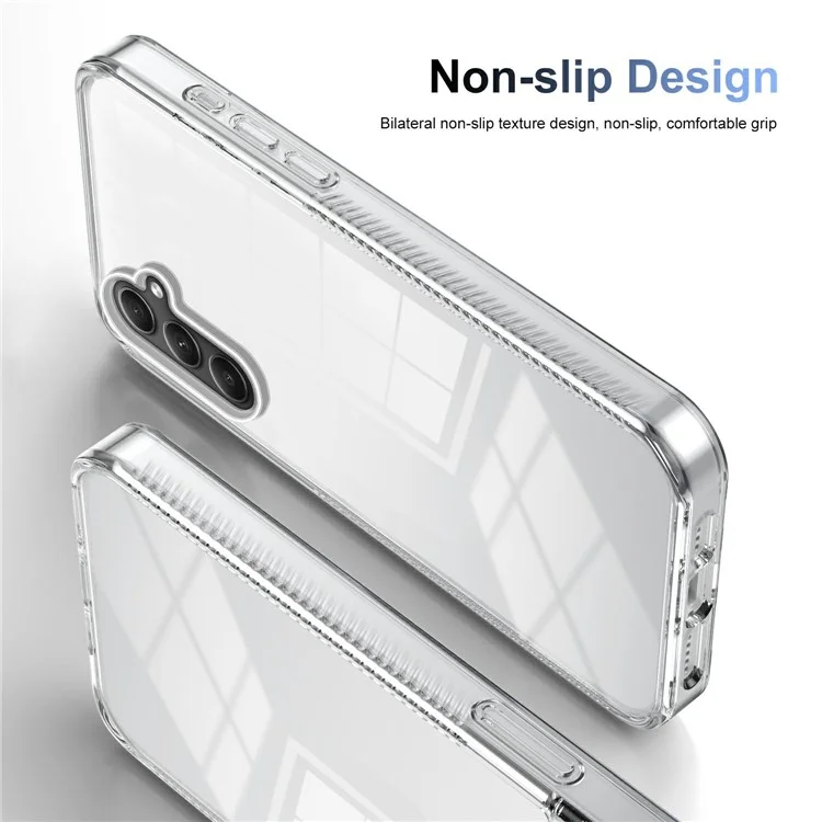 Pour Samsung Galaxy A34 5G Clear Phone Case TPU PC PC Anti-slip Court de Back-sortoh - Transparent