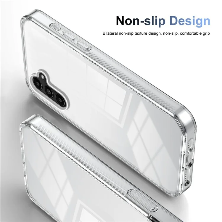 Forsamsung Galaxy A15 4G / 5G Clear Phone Case TPU PC PC Anti-slip Track Back Court - Transparent