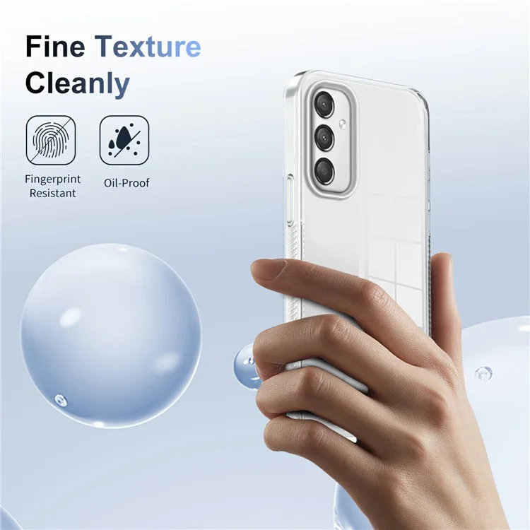 Pour Samsung Galaxy A25 5G (Global) (161,0 x 76,5 x 8,3 mm) Clear Phone Case TPU PC Anti-Slip Drop-Proof Back Cover - Transparent