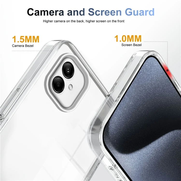 Per Samsung Galaxy A05 4G Clear Case Clear TPU PC Anti-slip Drop-a Prova di Cover - Trasparente