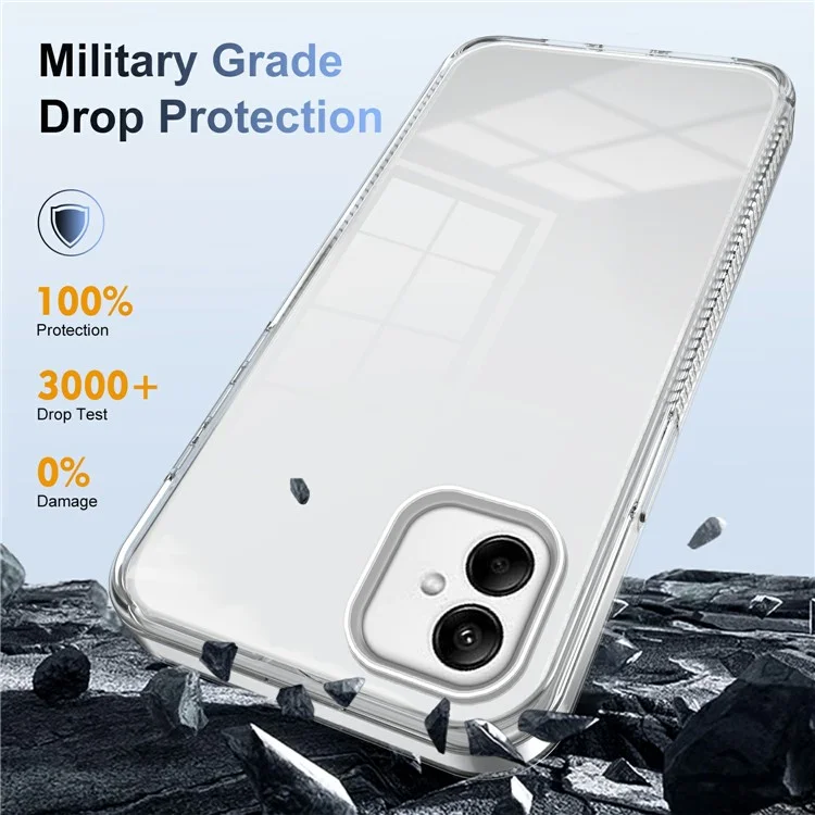 Per Samsung Galaxy A05 4G Clear Case Clear TPU PC Anti-slip Drop-a Prova di Cover - Trasparente
