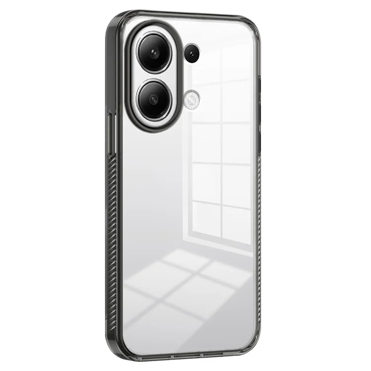 Для Xiaomi Redmi Note 13 4G Clear Chore Case TPU пк Против Пролипа - Черный
