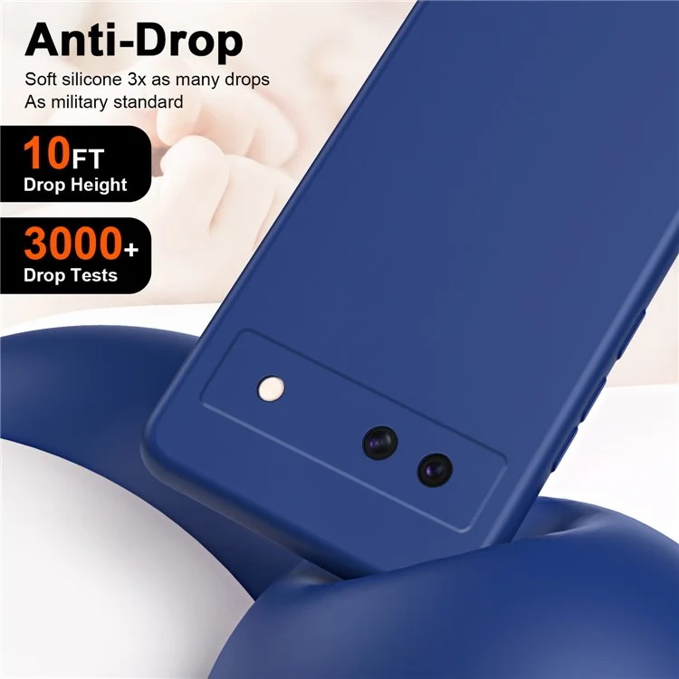 Для Google Pixel 8a Case Case Anti-Scratch TPU Copt Cople 2,2 мм Толщиной - Сапфир