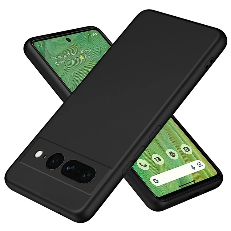 Для Google Pixel 7 Pro 5G Case Case Anti-Scratch TPU Cople Cople 2,2 мм Толщиной - Черный