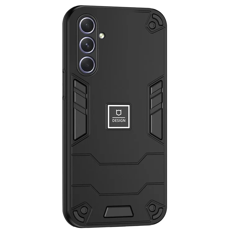Pour Samsung Galaxy A55 5G Case pc + Tpu Couverture de Téléphone de Protection Anti-drop. - Noir