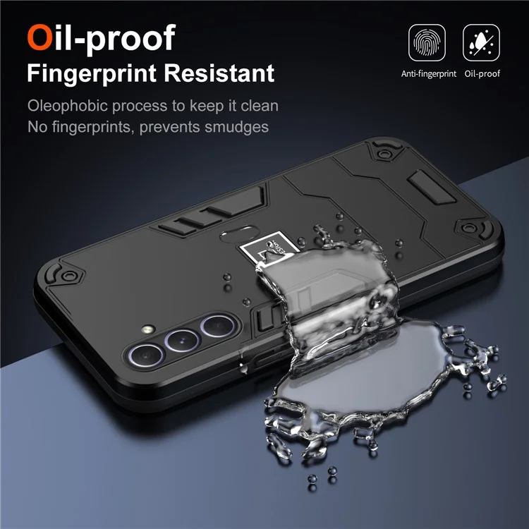 Pour Samsung Galaxy A55 5G Case pc + Tpu Couverture de Téléphone de Protection Anti-drop. - Noir