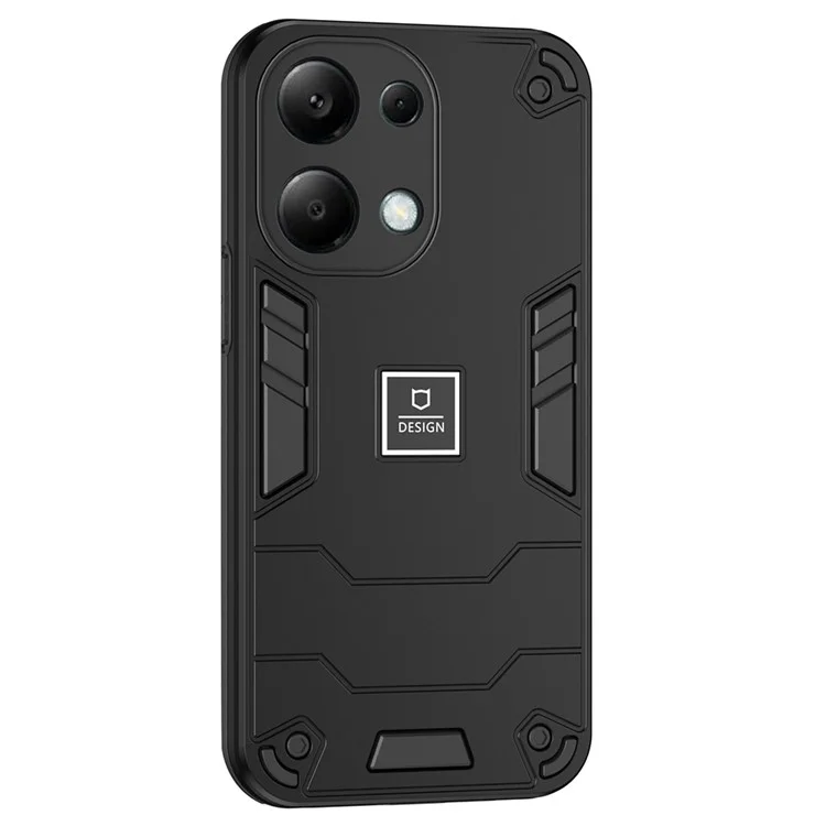 Für Xiaomi Poco M6 Pro 4g / Redmi Hinweis 13 Pro 4g-hülle PC+TPU Drop-Proof Protective Phone Deckung - Schwarz