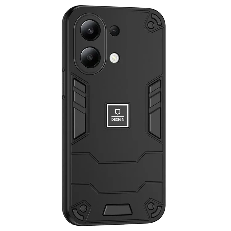 Для Xiaomi Redmi Примечание 13 4G Case PC+TPU Защитный Телефон Защитный Телефон - Черный