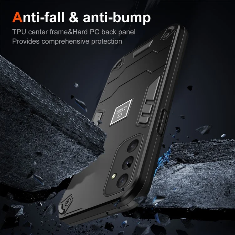 Для Samsung Galaxy A35 5G Case PC+TPU Защитный Телефон Защитный Телефон - Черный