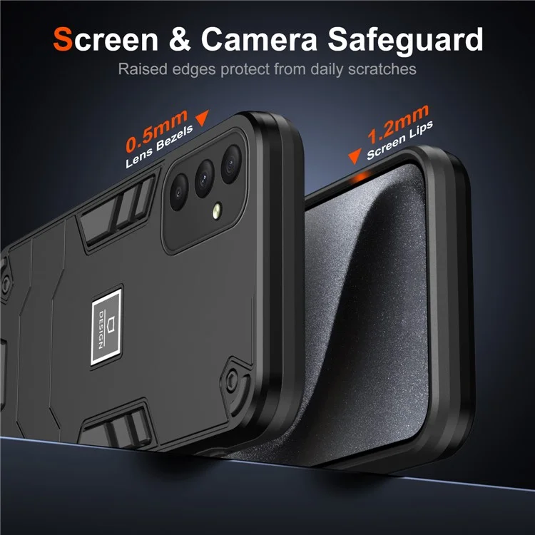 Для Samsung Galaxy A35 5G Case PC+TPU Защитный Телефон Защитный Телефон - Черный