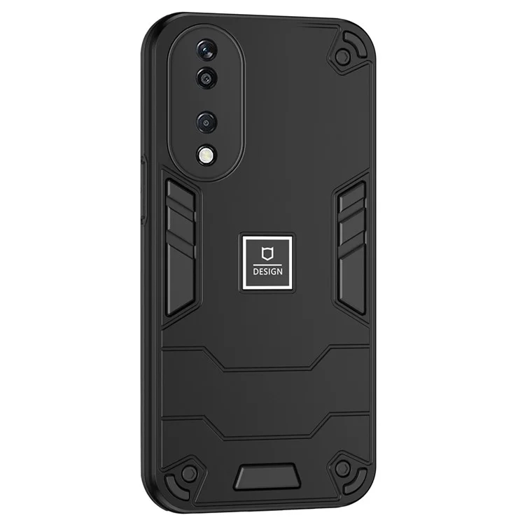 For Honor X7b 4G / 90 Smart Phone Case PC+TPU Drop-Proof Protective Cover - Black