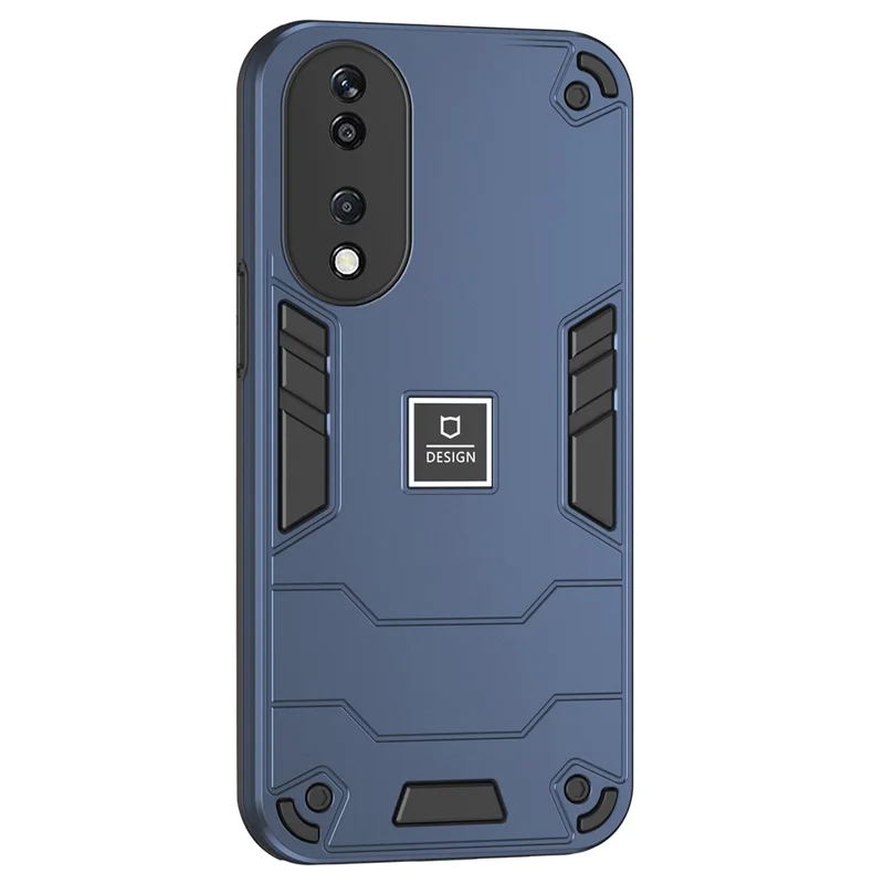 For Honor X7b 4G / 90 Smart Phone Case PC+TPU Drop-Proof Protective Cover - Navy Blue