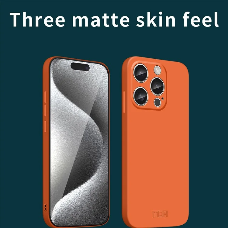 MOFI JK Qin Series Pour Iphone 16 Pro Case Tpu + Acrylique Téléphone Cover Skin Touch Fent - Orange