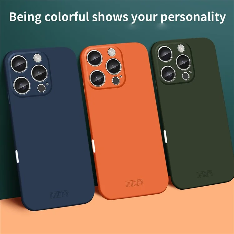 MOFI JK Qin Series Pour Iphone 16 Pro Case Tpu + Acrylique Téléphone Cover Skin Touch Fent - Orange