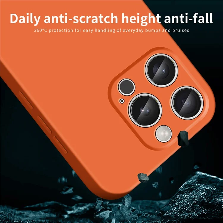 MOFI JK Qin Series Pour Iphone 16 Pro Case Tpu + Acrylique Téléphone Cover Skin Touch Fent - Orange