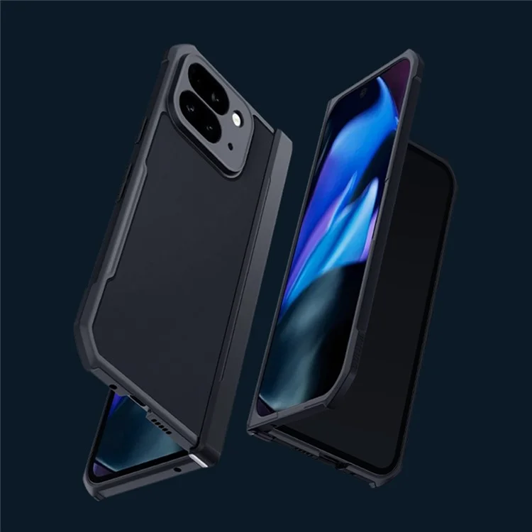 XUNDD Per Google Pixel 9 Pro Fold 5G Custodia Antishock TPU + Custodia Posteriore in Acrilico Trasparente