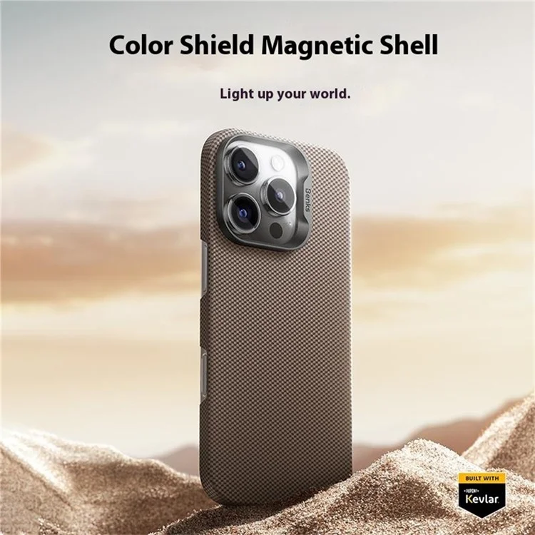 BENKS Per iPhone 16 Pro Max Cover Case Kevlar Aramid Fiber Magnetica Custodia Compatibile con MagSafe - Oro
