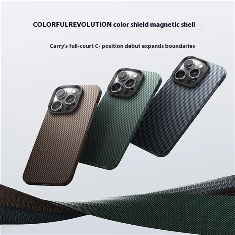 BENKS Per iPhone 16 Pro Max Cover Case Kevlar Aramid Fiber Magnetica Custodia Compatibile con MagSafe - Oro