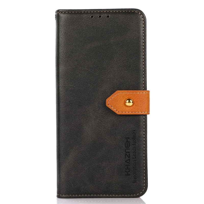 Khazneh Para Motorola Edge 50 5 g de Billetera Case de Teléfono Soporte de Cuero Flip Cover - Negro