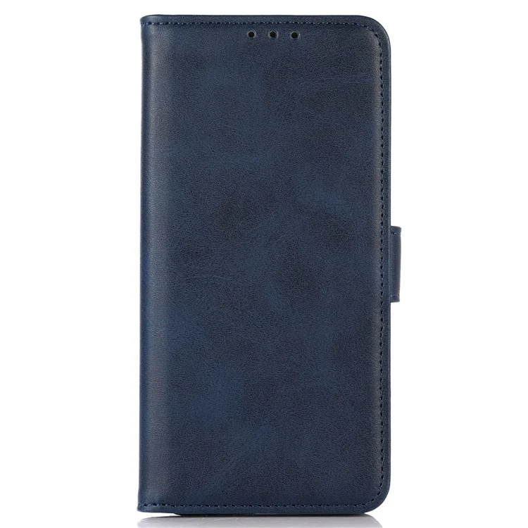 Para Motorola Edge 50 Neo 5G / Moto S50 5G / Thinkphone 25 5G Caja de Textura de Cuero de Vaca con Soporte y Billetera - Azul
